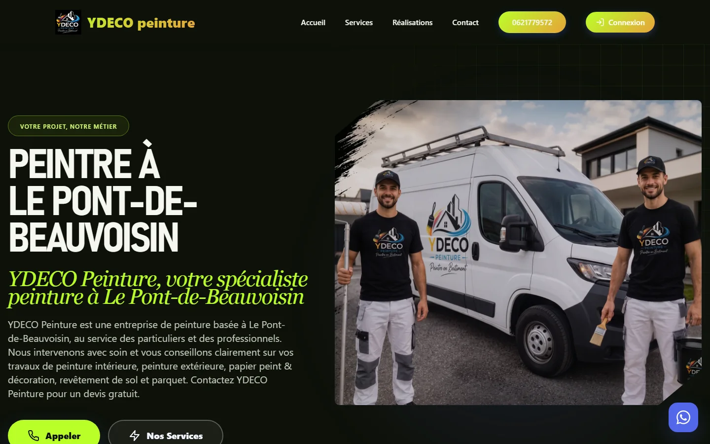 Site de Ydeco Peinture